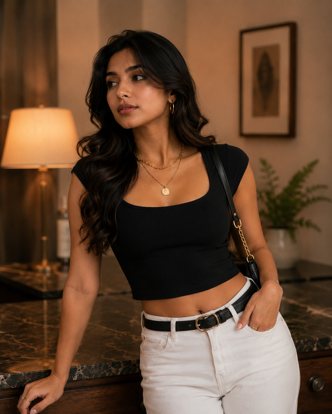 Women's Square Neck Ribbed Crop Top Combo (Pack of 2) | TT018